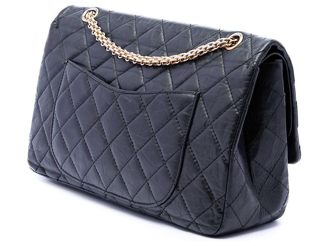 Chanel Black Quilted Aged Calfskin Reissue 2.55 Double Flap 227 Nero - vista 2