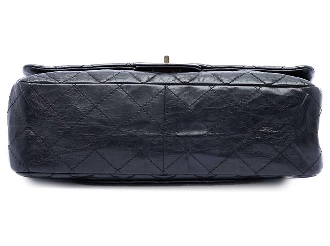 Chanel Black Quilted Aged Calfskin Reissue 2.55 Double Flap 227 Nero - vista 3