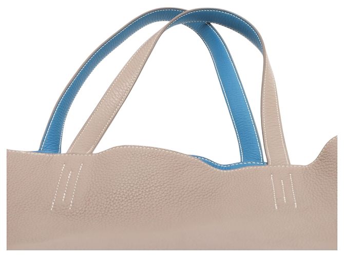 Hermès Gray Clemence Double Sens 36 Marrone - vista 7