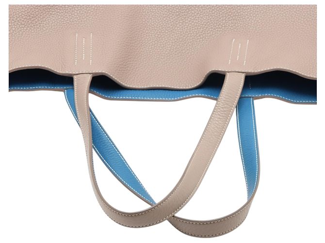 Hermès Gray Clemence Double Sens 36 Marrone - vista 8