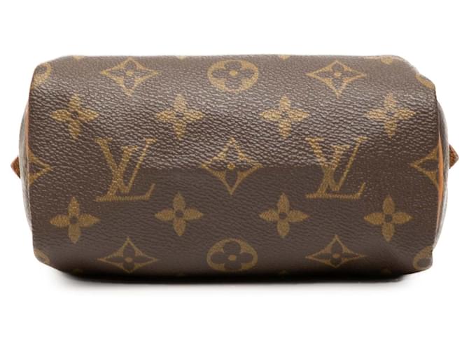 Louis Vuitton Brown Monogram Mini Speedy HL Castaño - vista 3
