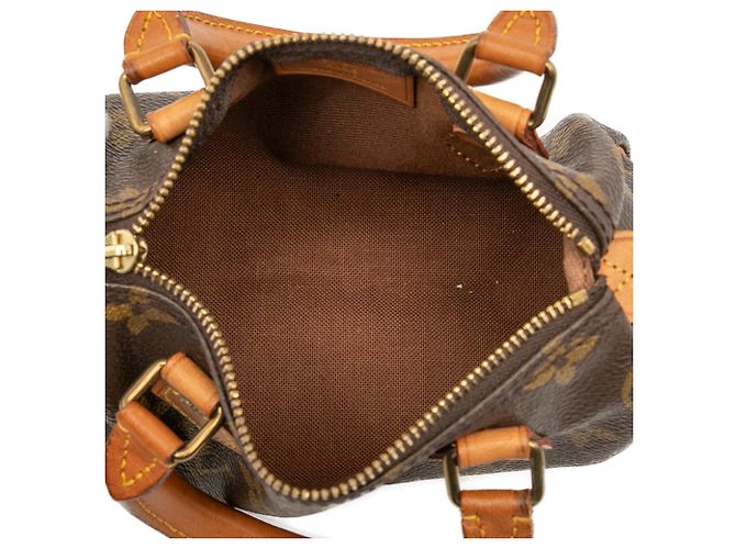 Louis Vuitton Brown Monogram Mini Speedy HL Castaño - vista 4