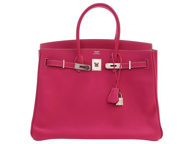 Hermès Pink Epsom Candy Verso Birkin Retourne 35 Rosa - vista 10