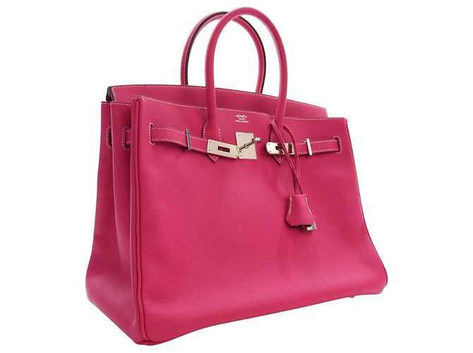 Hermès Pink Epsom Candy Verso Birkin Retourne 35 Rosa - vista 11