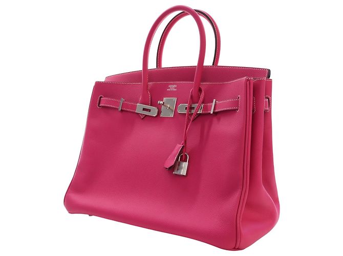 Hermès Pink Epsom Candy Verso Birkin Retourne 35 Rosa - vista 12