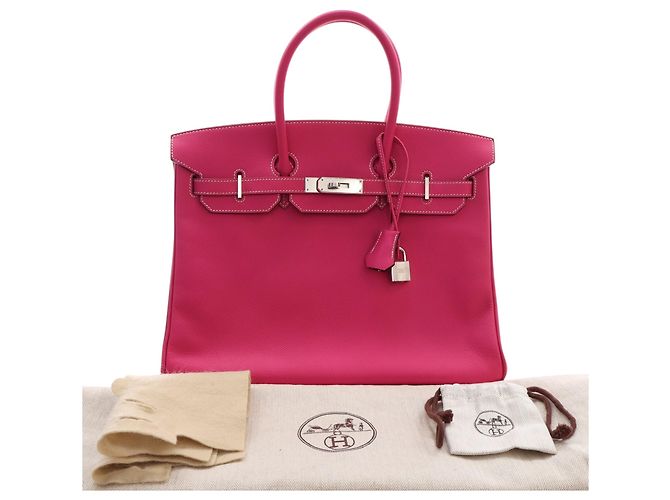 Hermès Pink Epsom Candy Verso Birkin Retourne 35 Rosa - vista 15