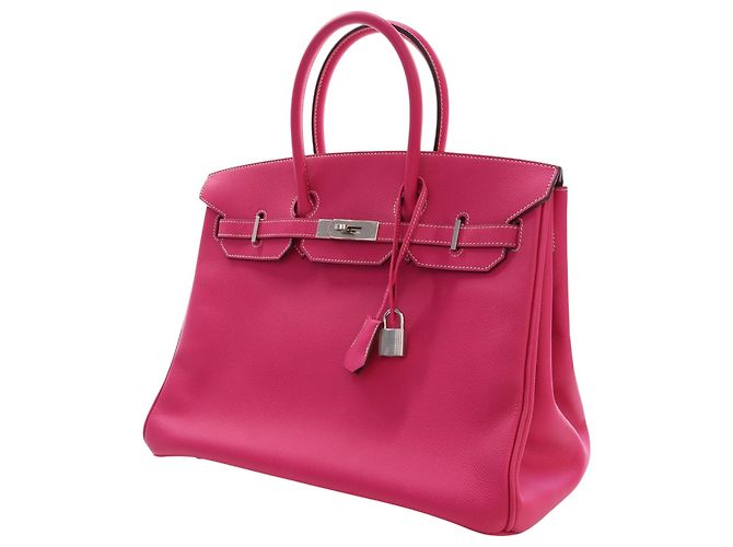 Hermès Pink Epsom Candy Verso Birkin Retourne 35 Rosa - vista 3