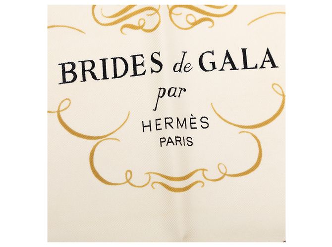 Sciarpa in seta Hermès Brown Brides de Gala 90 Marrone - vista 2
