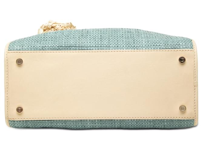 Céline Borsa Boogie in rafia blu Celine Blu chiaro - vista 3