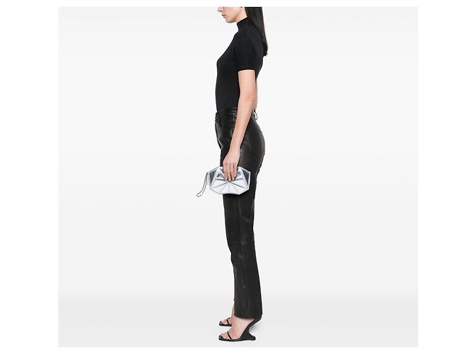 Chanel Wristlet Clutch aus silbernem Metallic-Lammleder Midnight Swim - Ansicht 5