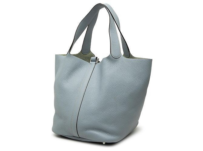 Hermès Picotin Lock 22 in Clemence blu Blu chiaro - vista 2
