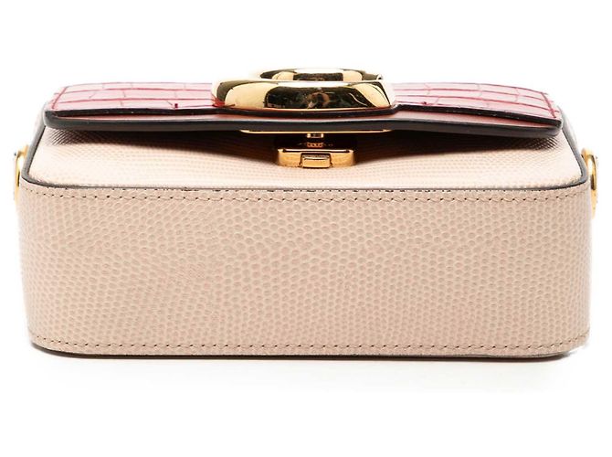 Chloé Satchel C Bicolor Rot Krokoprägung Kalbsleder - Ansicht 3