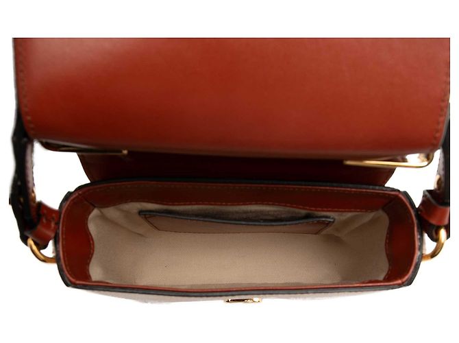 Chloé Satchel C Bicolor Rot Krokoprägung Kalbsleder - Ansicht 4