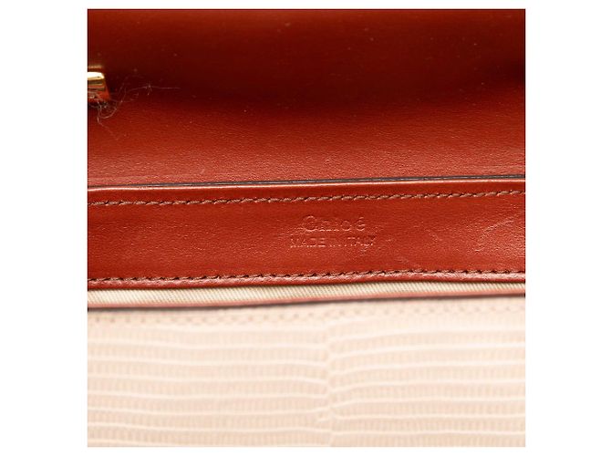 Chloé Satchel C Bicolor Rot Krokoprägung Kalbsleder - Ansicht 5