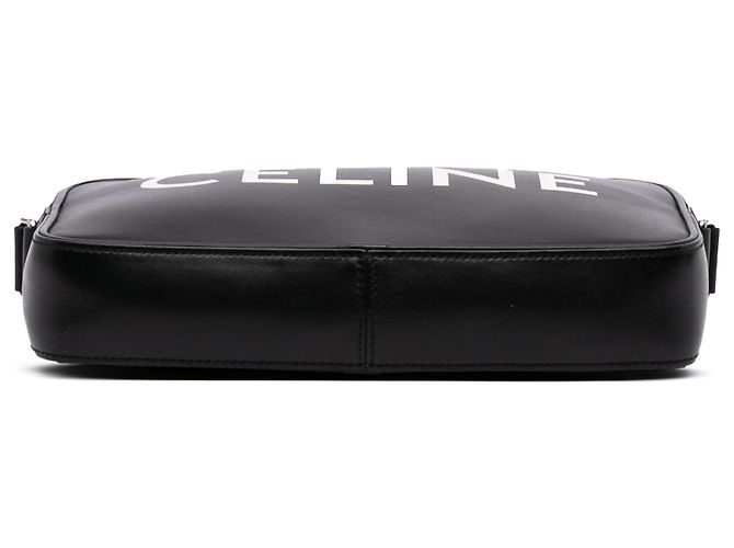 Céline Borsa a tracolla Celine in pelle di vitello liscia nera con logo Nero - vista 3