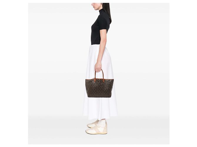 Goyard Black Goyardine Saint Louis PM Nero - vista 7