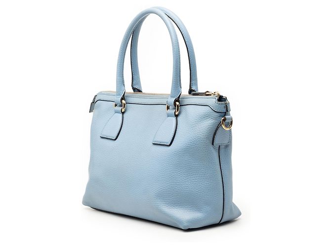 Borsa Gucci Blue Dollar in pelle di vitello con charm GG Blu chiaro - vista 2