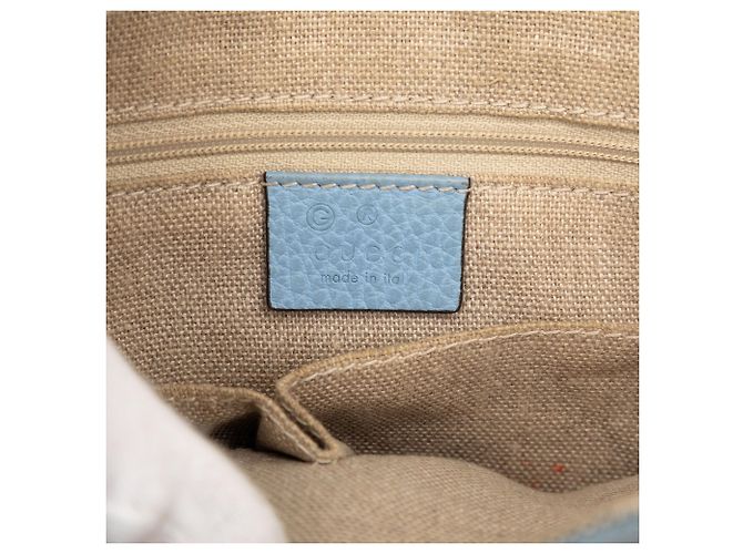 Borsa Gucci Blue Dollar in pelle di vitello con charm GG Blu chiaro - vista 5