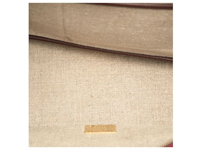Céline Celine Trapeze Satchel aus dreifarbigem Leder in Rot, Größe Medium Bordeaux - Ansicht 4