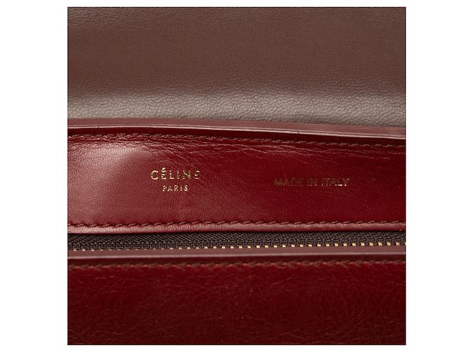 Céline Celine Trapeze Satchel aus dreifarbigem Leder in Rot, Größe Medium Bordeaux - Ansicht 5