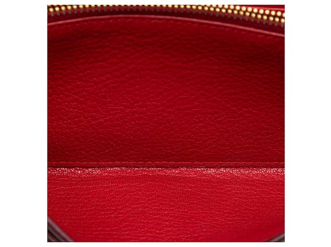 Portafoglio con catena Miu Miu Red Bicolor Goatskin Madras Bow Rosso - vista 4