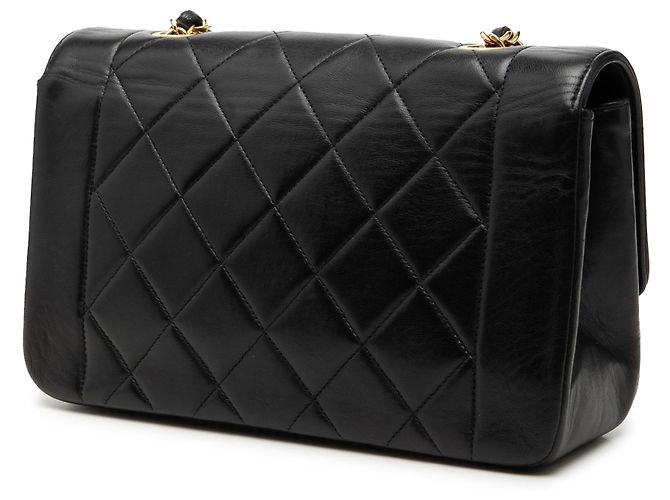 Chanel Black Small Lambskin Diana Flap Nero - vista 2