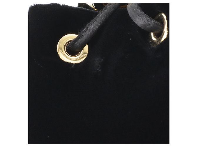Pochete de cordão mini em veludo preto Prada - vista 6