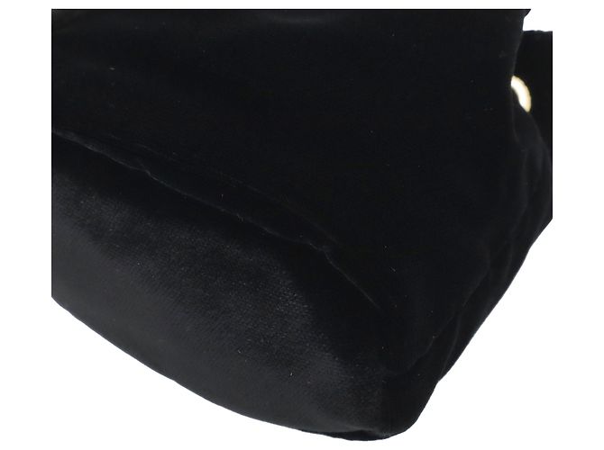 Pochete de cordão mini em veludo preto Prada - vista 7