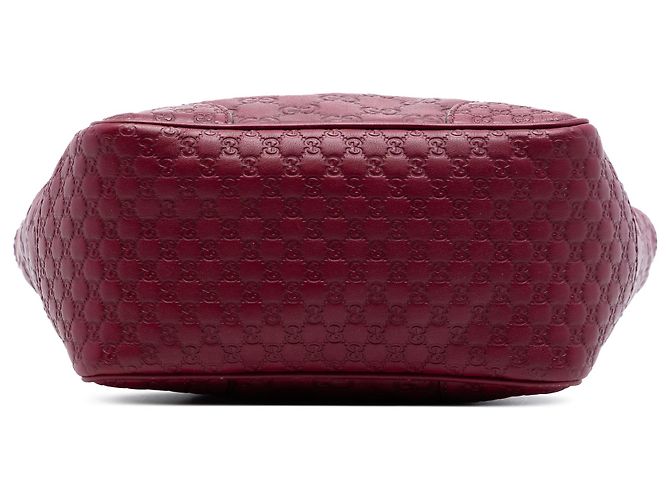 Borsa Gucci Red Small Guccissima Bree Rosso Bordò - vista 3