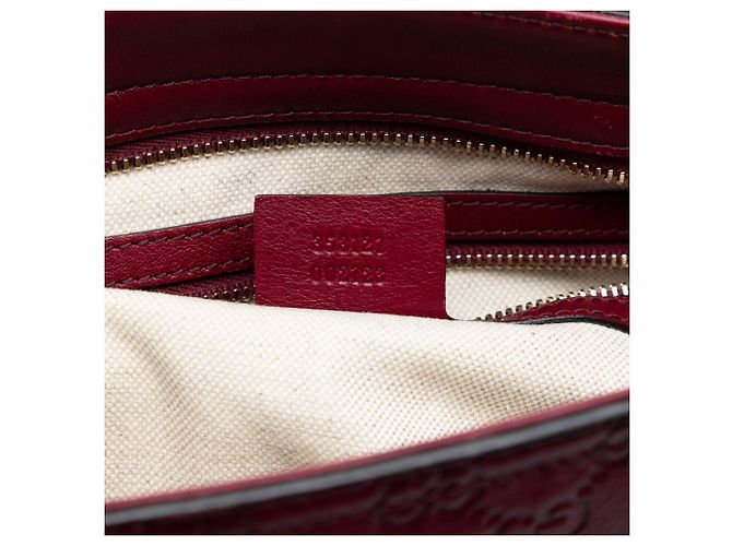 Borsa Gucci Red Small Guccissima Bree Rosso Bordò - vista 6