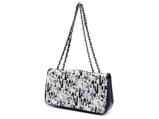 Sciarpa Chanel White Silk and Lambskin Coco Mademoiselle Flap Bianco Crudo - vista 2