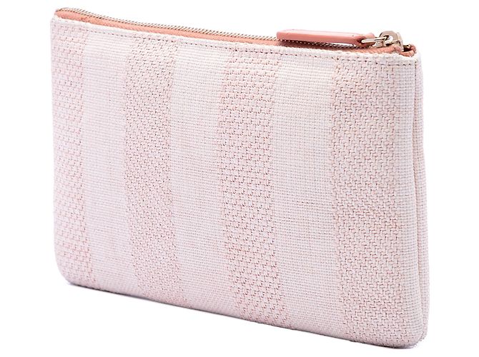 Chanel Pink Small Raffia Deauville O Case Clutch Rosa - vista 2