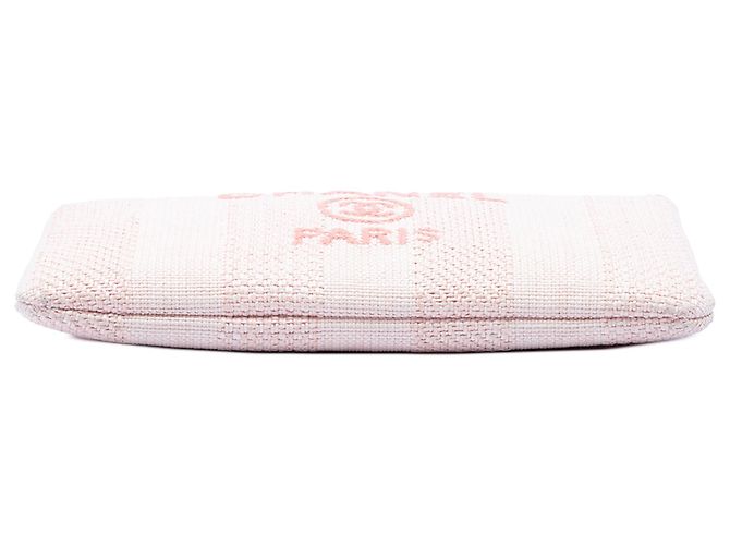 Chanel Pink Small Raffia Deauville O Case Clutch Rosa - vista 3