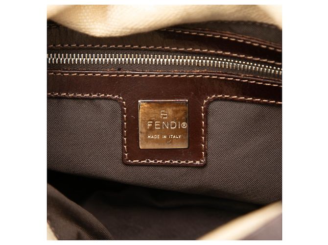 Fendi Beige Zucca Canvas Double Flap Schultertasche - Ansicht 5