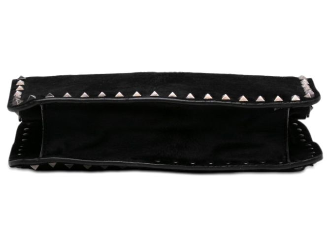Borsa a mano Valentino Black Pony Hair Rockstud Nero - vista 3