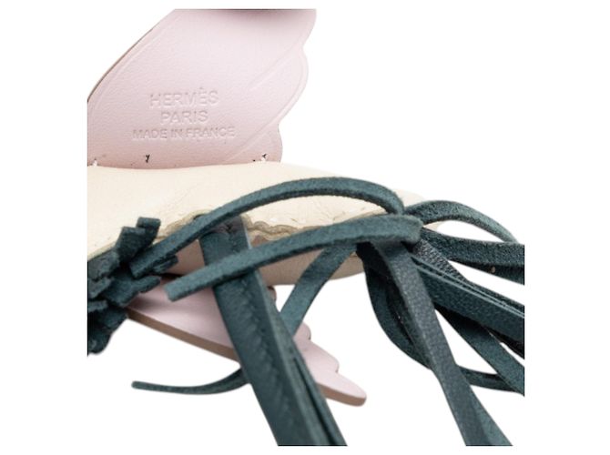 Charm per borsa Rodeo Pegase Hermès Milo Brown in agnello e Swift Grigri PM Marrone Rosa - vista 3