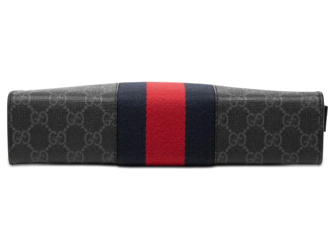 Clutch Gucci Black GG Supreme Web Nero - vista 3