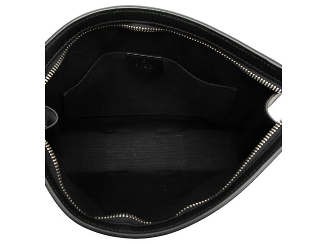 Clutch Gucci Black GG Supreme Web Nero - vista 4