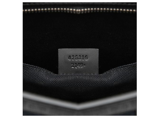 Clutch Gucci Black GG Supreme Web Nero - vista 6