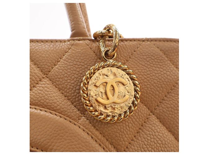 Chanel Beige Caviar Medallion Tote - view 13