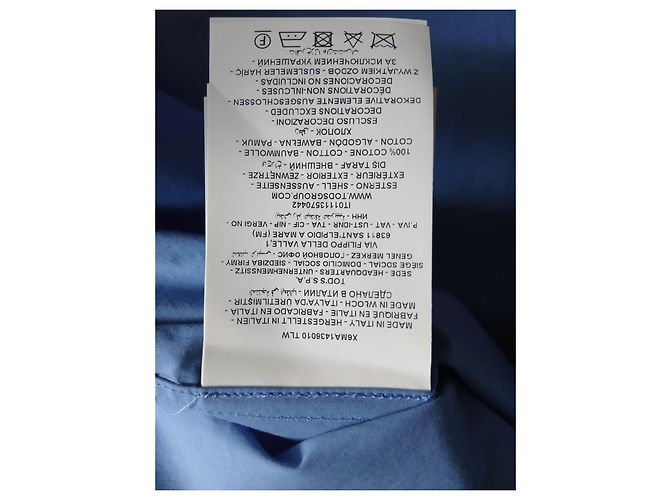 Tod's Camicia Blu in Cotone a Maniche Lunghe - vista 4