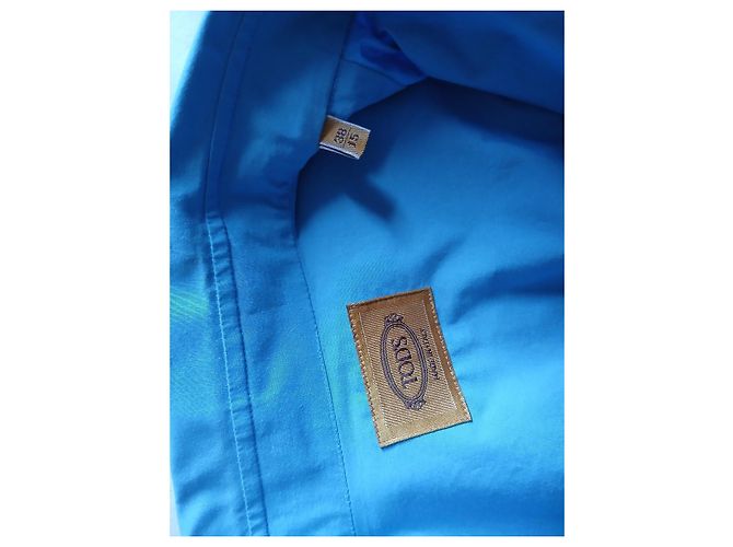 Tod's Camicia Blu in Cotone a Maniche Lunghe - vista 5