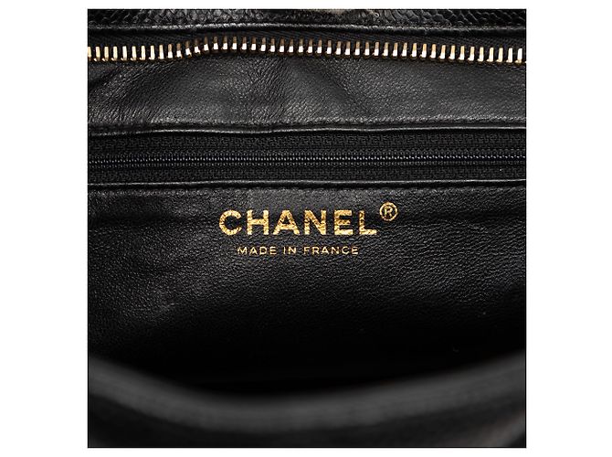 Tote Chanel Black Caviar Medallion Nero - vista 5