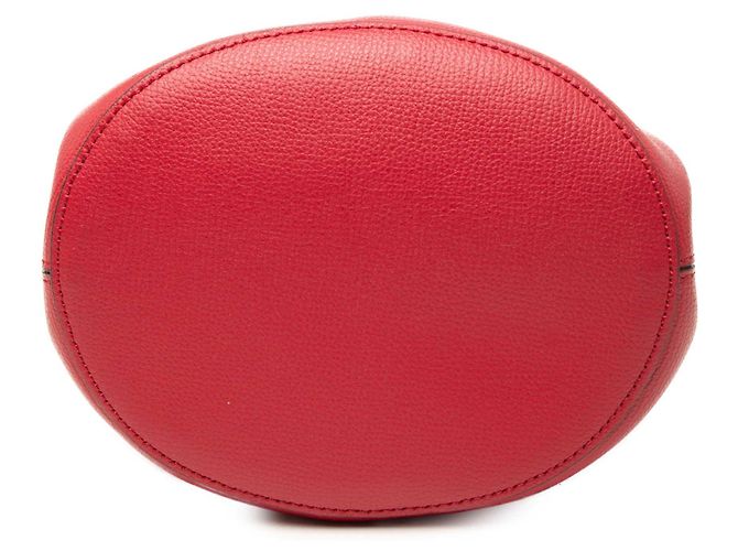 Borsa a secchiello Lorne in pelle di vitello granulata rossa Burberry Rosso - vista 3