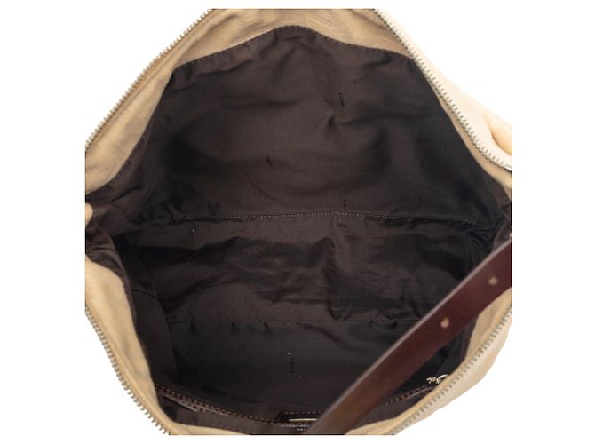 Borsa a tracolla Fendi in tela Zucca marrone Beige - vista 4
