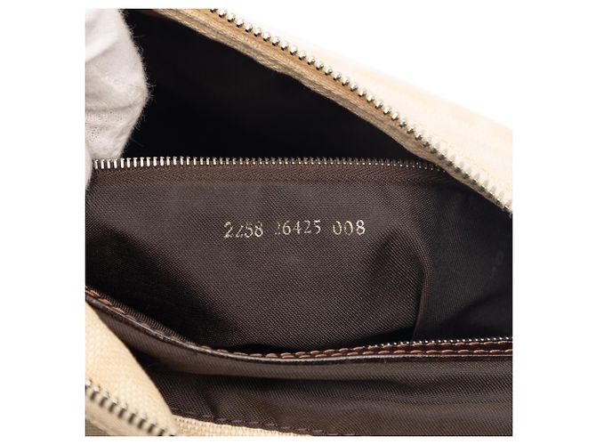 Borsa a tracolla Fendi in tela Zucca marrone Beige - vista 6