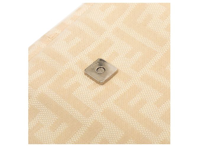 Borsa a tracolla Fendi in tela Zucca marrone Beige - vista 7