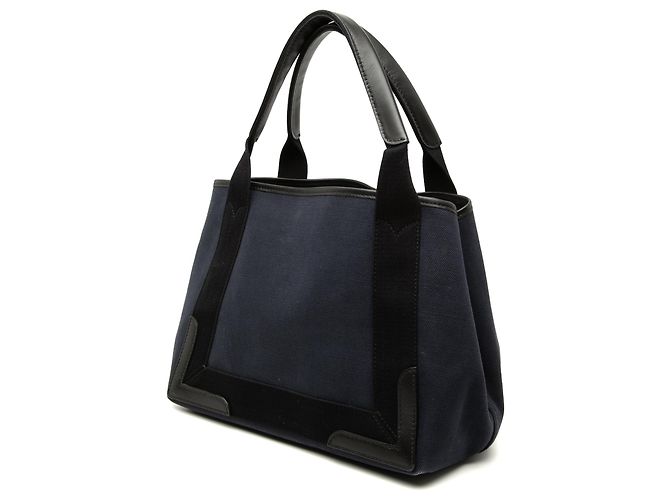 Balenciaga Cabas Tote S aus Canvas Navy Blau Marineblau - Ansicht 2
