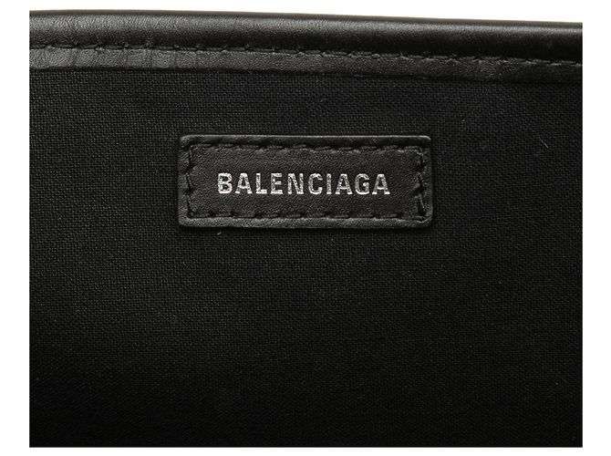 Balenciaga Cabas Tote S aus Canvas Navy Blau Marineblau - Ansicht 5