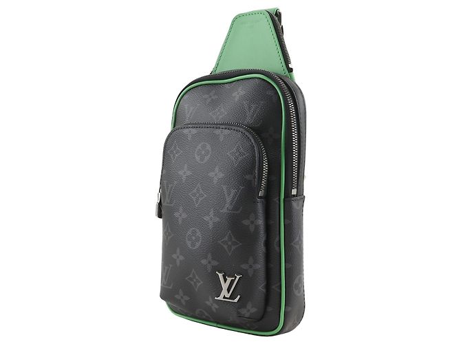 Borsa a tracolla Louis Vuitton Black Monogram Eclipse Avenue Slingbag PM Nero - vista 3